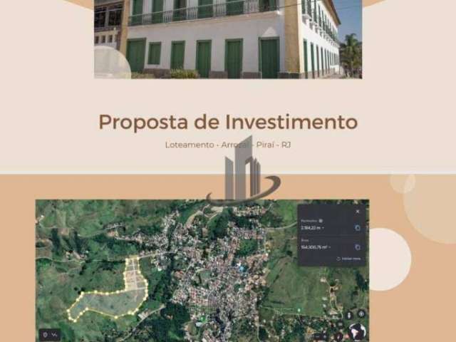Excelente Terreno à venda, 154.000 m² por R$ 4.000.000 - Arrozal - Piraí/RJ