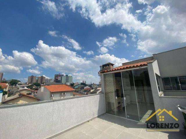 Cobertura com 2 dormitórios à venda, 90 m² por R$ 470.000,00 - Vila Bastos - Santo André/SP