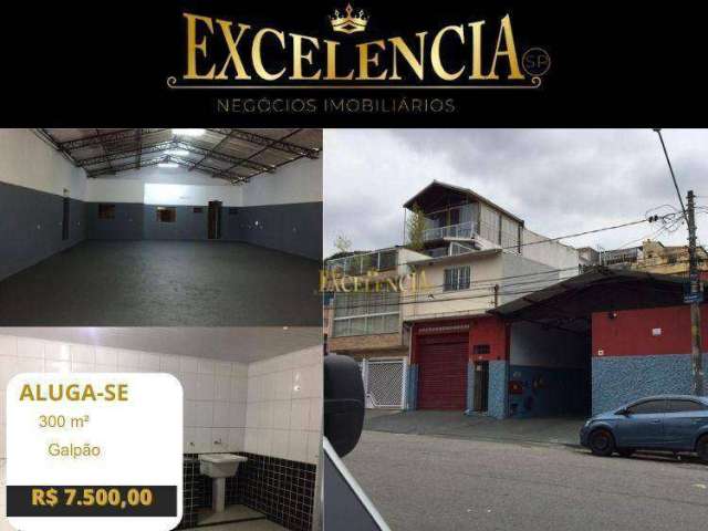 Galpão para alugar, 300 m² por R$ 8.399,00/mês - Chácara do Encosto - São Paulo/SP