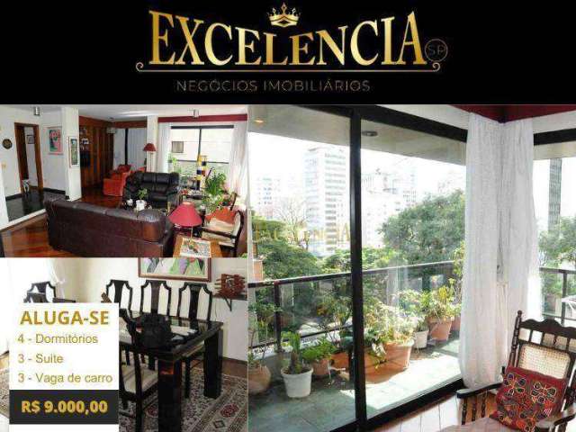 Apartamento com 4 dormitórios para alugar, 195 m² por R$ 26.400,00/mês - Higienópolis - São Paulo/SP