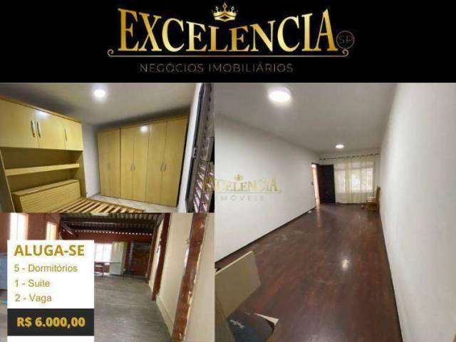 Sobrado com 5 dormitórios para alugar, 280 m² por R$ 6.460/mês - Vila Gustavo - São Paulo/SP