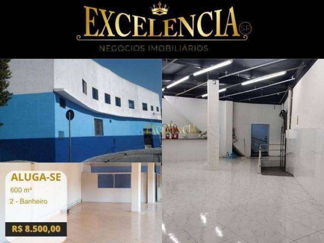 Galpão para alugar, 600 m² por R$ 8.500,00/mês - Chácara do Encosto - São Paulo/SP