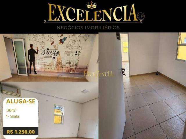 Sala para alugar, 36 m² por R$ 1.380/mês - Vila Baruel - São Paulo/SP