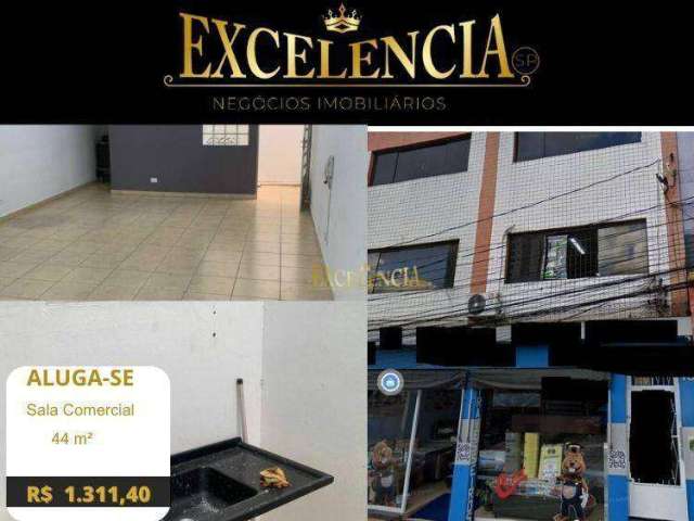 Sala para alugar, 44 m² por R$ 1.500,40/mês - Vila Gustavo - São Paulo/SP