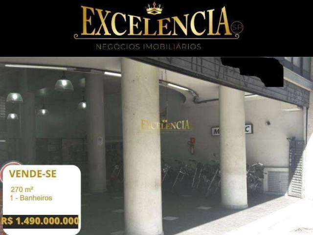 Salão, 270 m² - venda por R$ 1.490.000. ou aluguel por R$ 8.500/mês - Santa Cecília - São Paulo/São Paulo