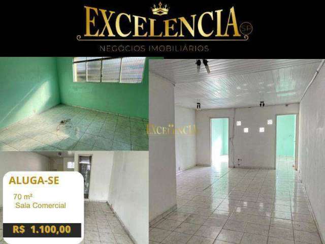 Sala para alugar, 70 m² por R$ 1.288,00/mês - Vila Dom Pedro II - São Paulo/SP