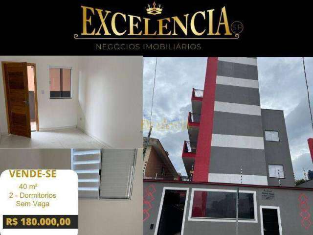Apartamento com 2 dormitórios à venda, 40 m² por R$ 180.000 - Itaquera - São Paulo/SP