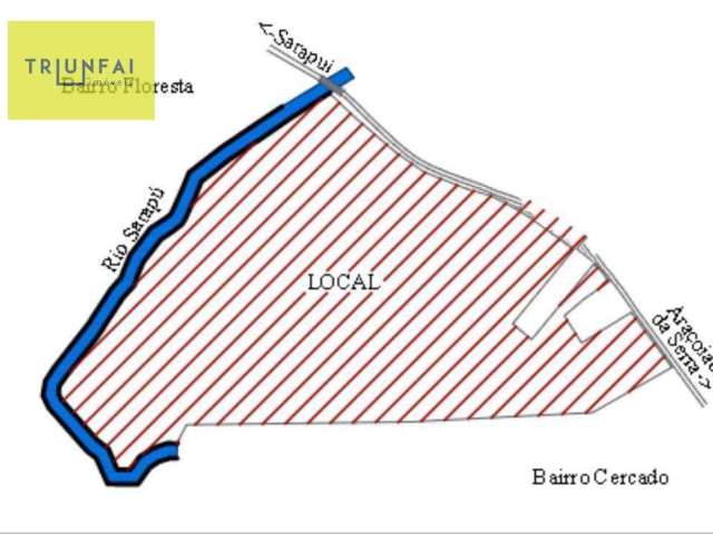 Área à venda, 325025 m² por R$ 4.256.000 - Cercado - Araçoiaba da Serra/SP