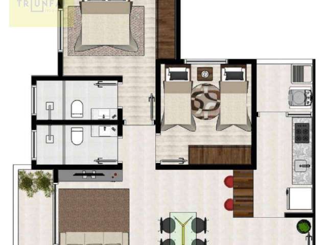 Apartamento com 2 dormitórios à venda, 59 m² por R$ 350.000,00 - Jardim Piratininga - Sorocaba/SP