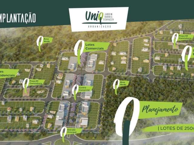 Lançamento Loteamento Uniq em Batatais-SP, lote residencial com 250 m2, completa infraestrutura, parcelado em ate 180 parcelas