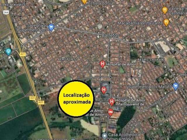 Area para venda em Barretos-SP com 4.000 m2, ao lado do Hospital do Amor, aceita parceria na incorporação