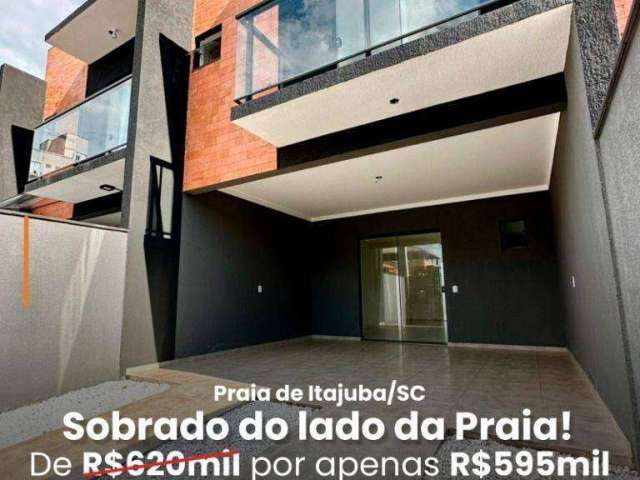 Sobrado com 3 dormitórios à venda, 96 m² - Itacolomi - Balneário Piçarras/SC