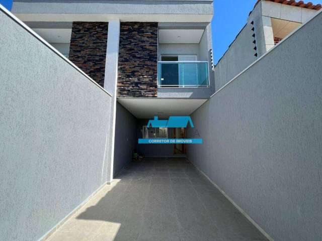 Sobrado com 3 dormitórios à venda, 130 m² por R$ 750.000,00 - Utinga - Santo André/SP