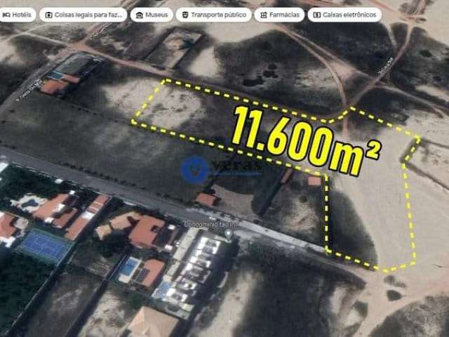 Veras vende terreno 11.600m² no porto das dunas