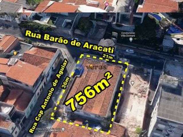 Veras vende terreno 756m² na rua barão de aracati - aldeota - fortaleza - ceará