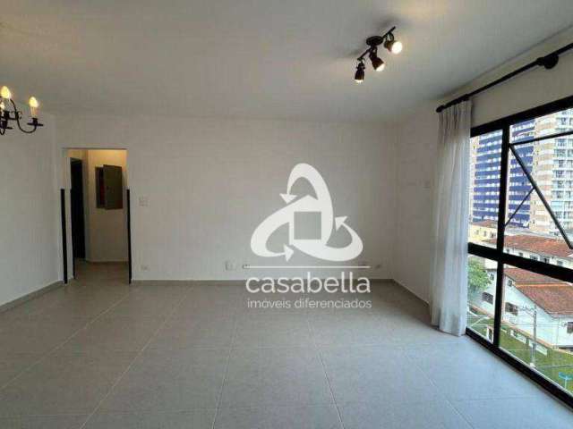 Apartamento com 2 dormitórios para alugar, 102 m² por R$ 5.500,00/mês - Gonzaga - Santos/SP