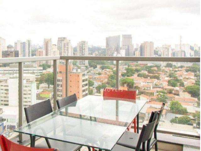 Apartamento com 1 dormitório à venda, 42 m² por R$ 600.000 - Brooklin - São Paulo/SP