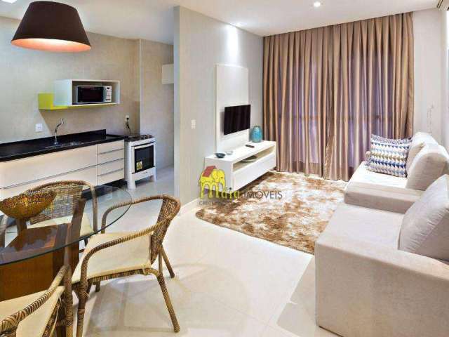 Apartamento com 1 dormitório à venda por R$ 380.000 - Balneário Cidade Atlântica - Guarujá/SP