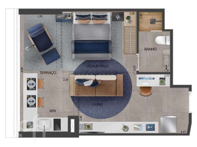 Apartamento com 1 quarto à venda na Avenida Doutor Vital Brasil, --, Butantã, São Paulo por R$ 478.943
