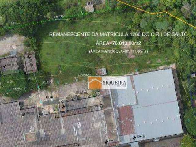 Área, 88000 m² - venda por R$ 16.000.000,00 ou aluguel por R$ 60.000,00/mês - Distrito Industrial - Salto/SP
