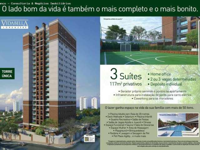 Apartamento para Venda em Santo André, Vila Assunção, 3 suítes, 4 banheiros, 2 vagas