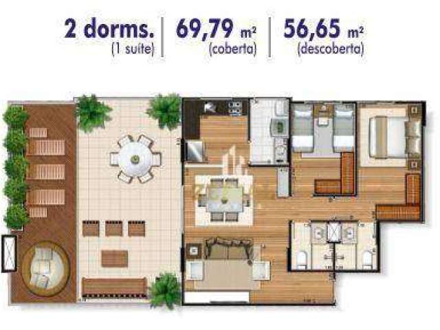 Apartamento com 2 dormitórios à venda, 126 m² por R$ 730.191,00 - Nova Gerti - São Caetano do Sul/SP