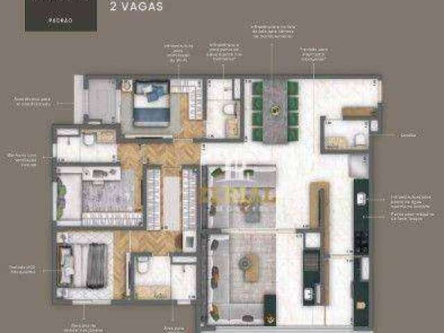 Apartamento com 3 dormitórios à venda, 120 m² por R$ 1.409.222,00 - Mooca - São Paulo/SP