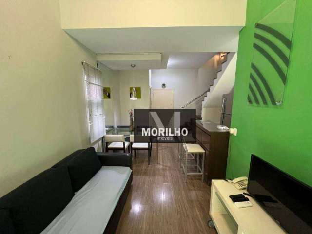 Flat com 1 dormitório à venda, 74 m² por R$ 480.000,00 - Gonzaga - Santos/SP