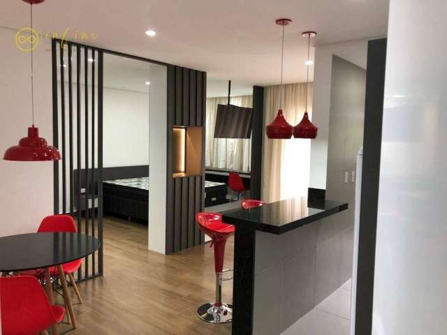 Apartamento Studio Mobiliado com 1 dormitório para alugar, 44 m² por R$ 2.450/mês - Edifício Red Sorocaba - Sorocaba/SP