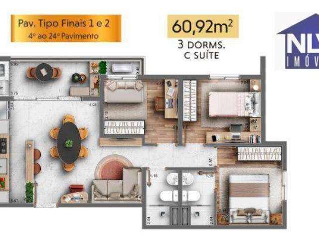 Apartamento à venda, 60 m² por R$ 518.675,92 - Freguesia do Ó - São Paulo/SP