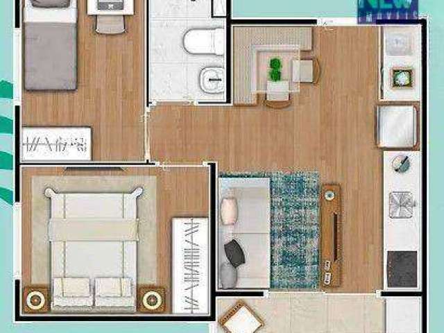 Apartamento com 2 dormitórios à venda, 39 m² por R$ 297.900,00 - Jardim Panorama - São Paulo/SP