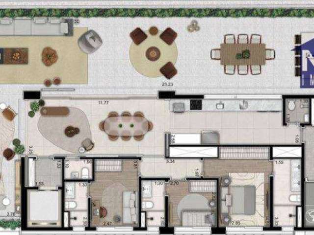 Apartamento Garden com 3 dormitórios à venda, 272 m² por R$ 4.452.391,20 - Alto da Lapa - São Paulo/SP
