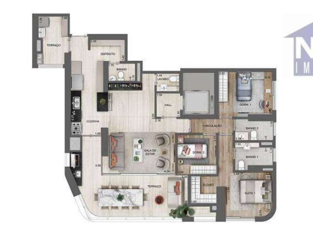 Apartamento à venda, 134 m² por R$ 2.873.320,00 - Chácara Santo Antônio - São Paulo/SP