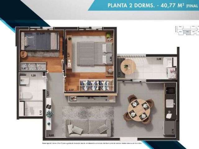 Apartamento com 2 dormitórios à venda, 40 m² por R$ 333.500,00 - Vila Brasílio Machado - São Paulo/SP