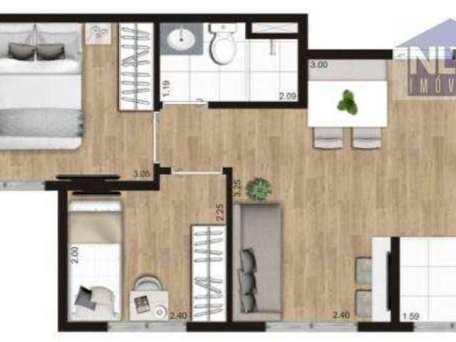 Apartamento à venda, 37 m² por R$ 245.722,88 - Vila Mira - São Paulo/SP