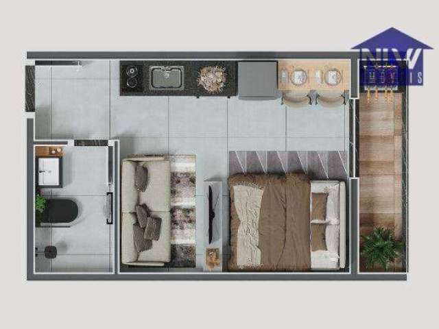 Apartamento com 1 dormitório à venda, 20 m² por R$ 166.884,99 - Guaiaúna - São Paulo/SP