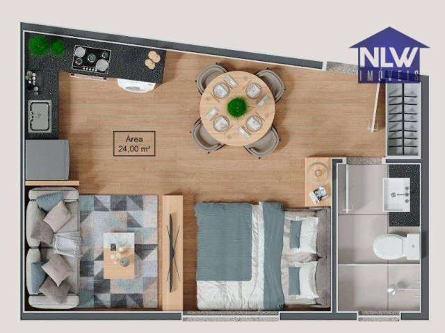 Apartamento com 1 dormitório à venda, 24 m² por R$ 230.280,30 - Cidade Mãe do Céu - São Paulo/SP