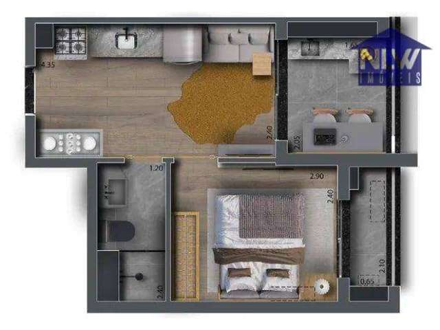 Apartamento com 1 dormitório à venda, 31 m² por R$ 350.000,00 - Vila da Saúde - São Paulo/SP