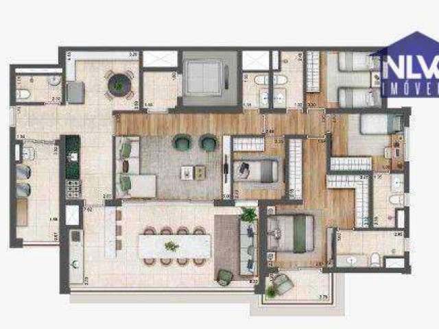 Apartamento com 4 dormitórios à venda, 164 m² por R$ 1.602.834 - Brás - São Paulo/SP