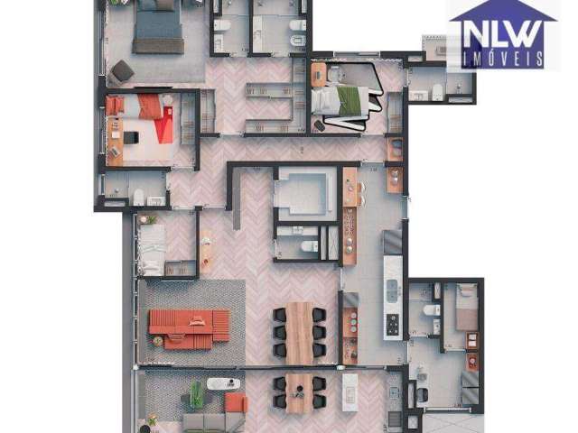 Apartamento com 4 dormitórios à venda, 210 m² por R$ 6.535.402,00 - Jardins - São Paulo/SP