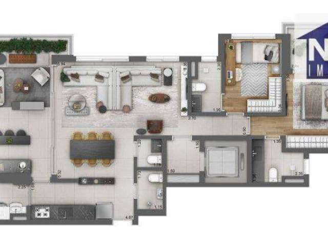 Apartamento com 2 dormitórios à venda, 117 m² por R$ 2.950.000,00 - Indianópolis - São Paulo/SP