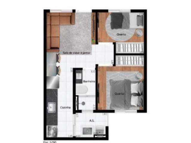 Apartamento à venda, 37 m² por R$ 210.000,00 - Vila Paranaguá - São Paulo/SP