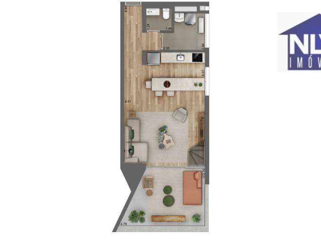 Apartamento Duplex com 1 dormitório à venda, 79 m² por R$ 2.239.000,00 - Jardim Paulista - São Paulo/SP