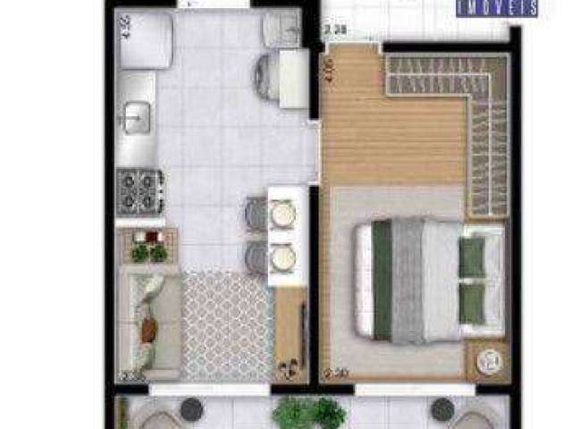 Apartamento com 1 dormitório à venda, 31 m² por R$ 228.900,00 - Socorro - São Paulo/SP