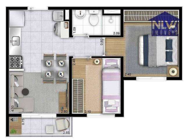 Apartamento à venda, 34 m² por R$ 249.900,00 - Bom Retiro - São Paulo/SP