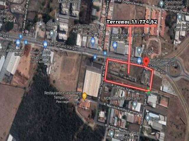 Área de 11.774,52 mts² plana - São Carlos - SP Estuda BTS R$120.000,00