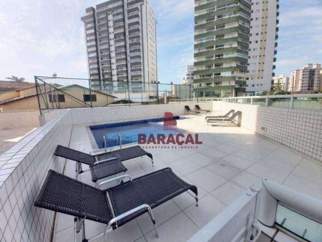 Apartamento com 2 dormitórios para alugar, 60 m² por R$ 2.600,02/mês - Vila Guilhermina - Praia Grande/SP