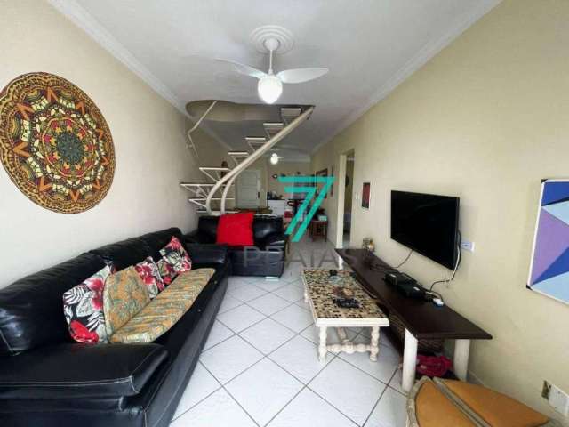 Cobertura com 3 dormitórios sendo 2 suítes à venda, 1 vaga, 160 m² por R$ 750.000 - Pitangueiras - Guarujá/SP