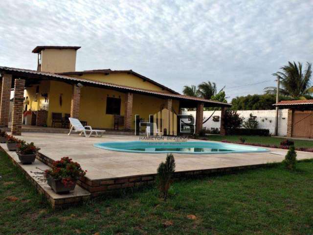 Casa com PIscina Final de Semana em Beberibe - Morro Branco - Chácara com 3 dormitórios para alugar, 900 m² por R$ 1.700,00