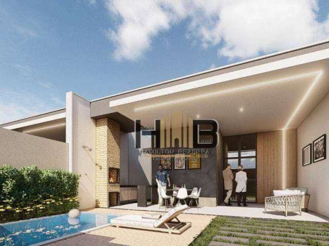 Casa Plana Moderna na Cidade Verde com 3 dormitórios Suítesà venda, 116 m² por R$ 420.000 - São Bento - Fortaleza/CE